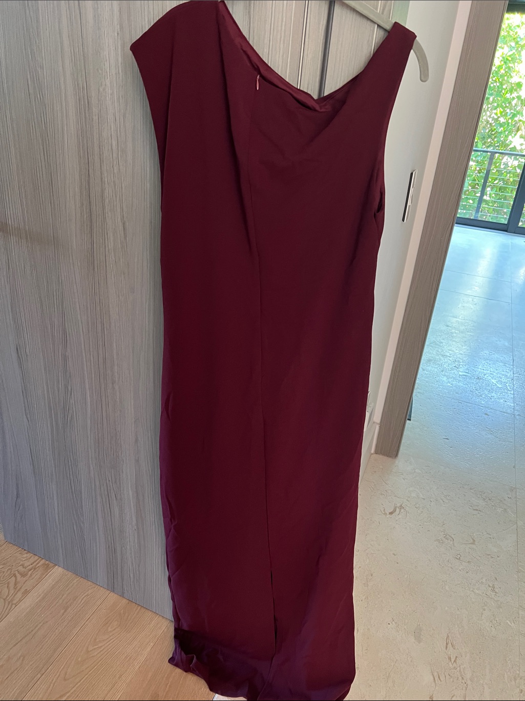 Nwt Revolve Australia Showpo Yh & Colegant Burgundy Draped Maxi Dress Us 18 — image 6 of 8